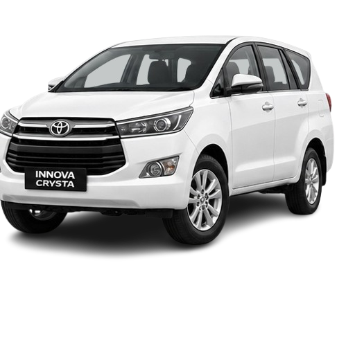 White Toyota Innova Crysta