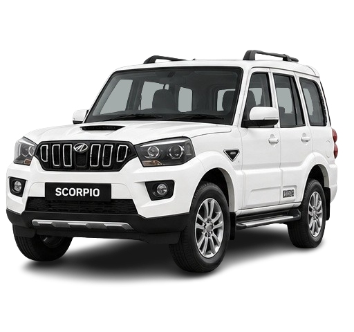 White Mahindra Scorpio
